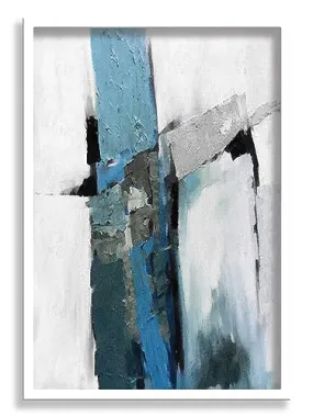 SAF paintings Abstract Art Premium White Frame Wall Painting for Home Decoration SA-COMBO-64-M1