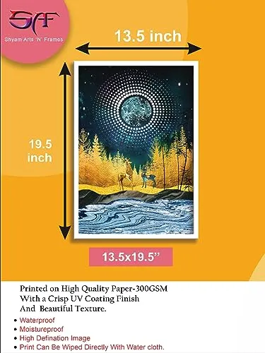 SAF paintings Abstract Art Premium White Frame Wall Painting for Home Decoration SA-COMBO-74-M1
