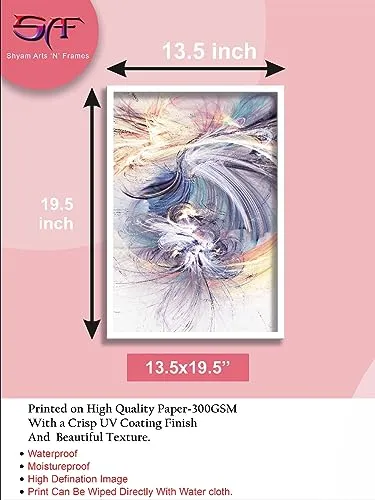 SAF paintings Abstract Art Premium White Frame Wall Painting for Home Decoration SA-COMBO-80-M1