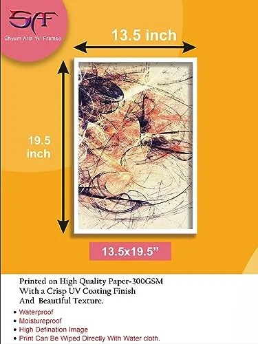 SAF paintings Abstract Art Premium White Frame Wall Painting for Home Decoration SA-COMBO-81-M1