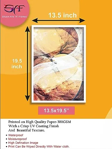 SAF paintings Abstract Art Premium White Frame Wall Painting for Home Decoration SA-COMBO-83-M1