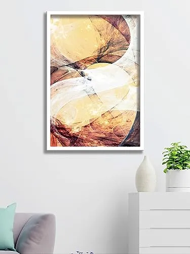 SAF paintings Abstract Art Premium White Frame Wall Painting for Home Decoration SA-COMBO-83-M1