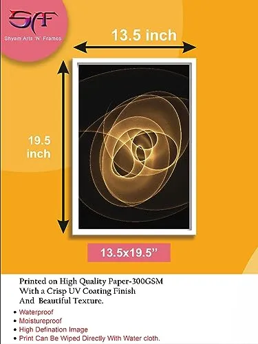 SAF paintings Abstract Art Premium White Frame Wall Painting for Home Decoration SA-COMBO-84-M1