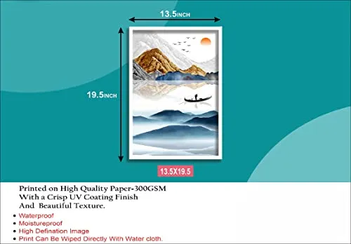 SAF paintings Abstract Art White Frame painting for Wall Decoration SA-COMBO-116-M1