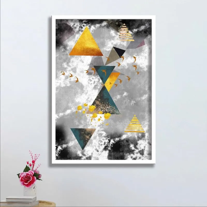 SAF paintings Abstract Art White Frame painting for Wall Decoration SA-COMBO-518-M1