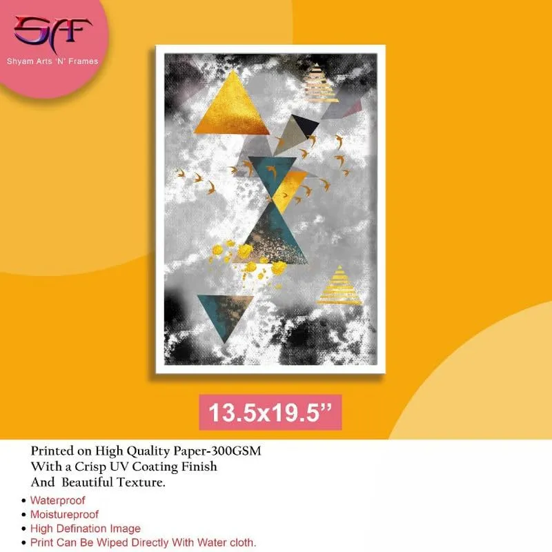 SAF paintings Abstract Art White Frame painting for Wall Decoration SA-COMBO-518-M1