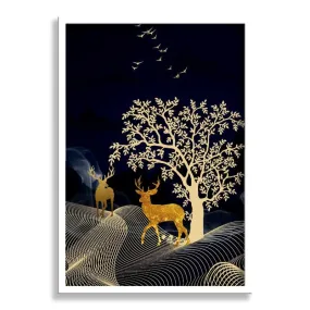 SAF paintings Abstract Art White Frame painting for Wall Decoration SA-COMBO-519-M1