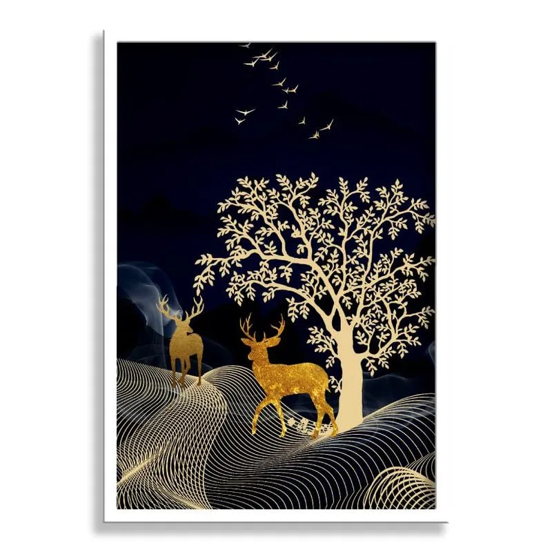 SAF paintings Abstract Art White Frame painting for Wall Decoration SA-COMBO-519-M1