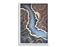 SAF paintings Abstract Art White Frame painting for Wall Decoration SA-COMBO-97-M1