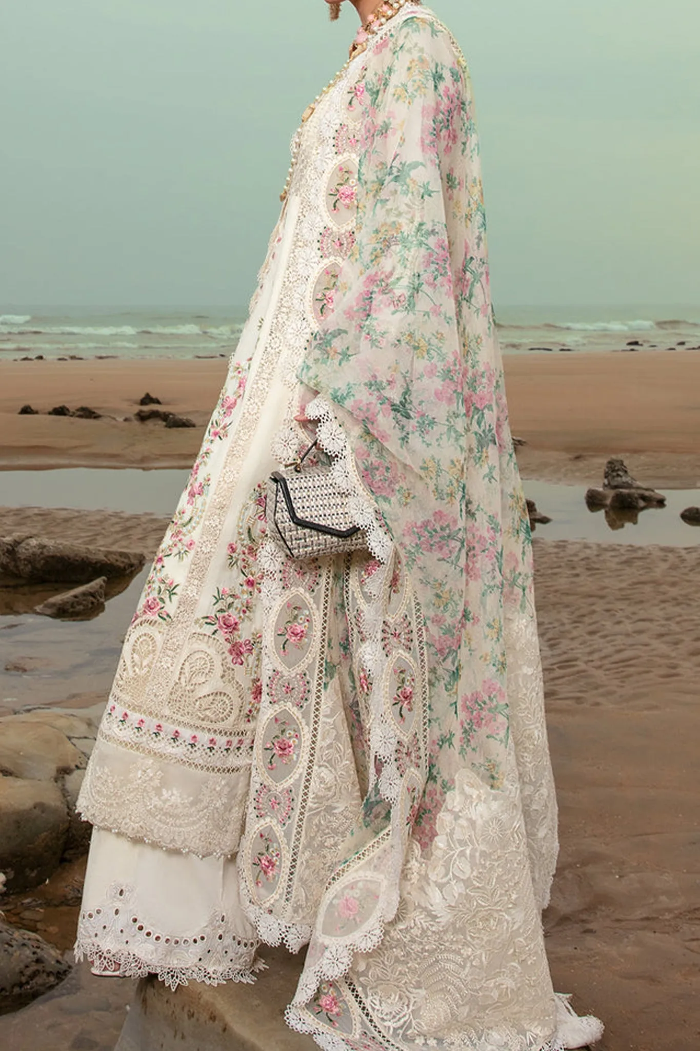 Saira Shakira By Crimson Unstitched 3 Piece Luxury Lawn Collection'2024-Doves Song Cloud