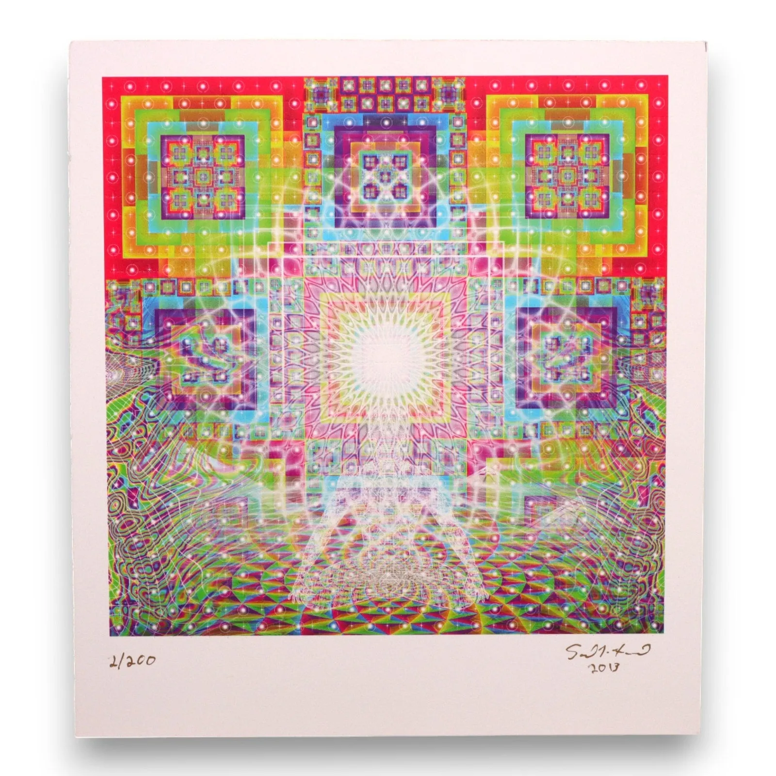 Samuel Farrand  2013 Starlight Blotter Art 4/200 Signed Preforated Psychedelic
