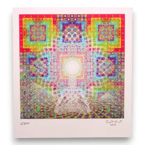 Samuel Farrand  2013 Starlight Blotter Art 4/200 Signed Preforated Psychedelic