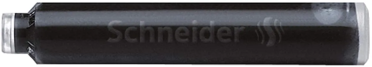 Schneider: Black Ink Cartridges - Compatible with Fountain or Rollerball Pens (6-Pack)