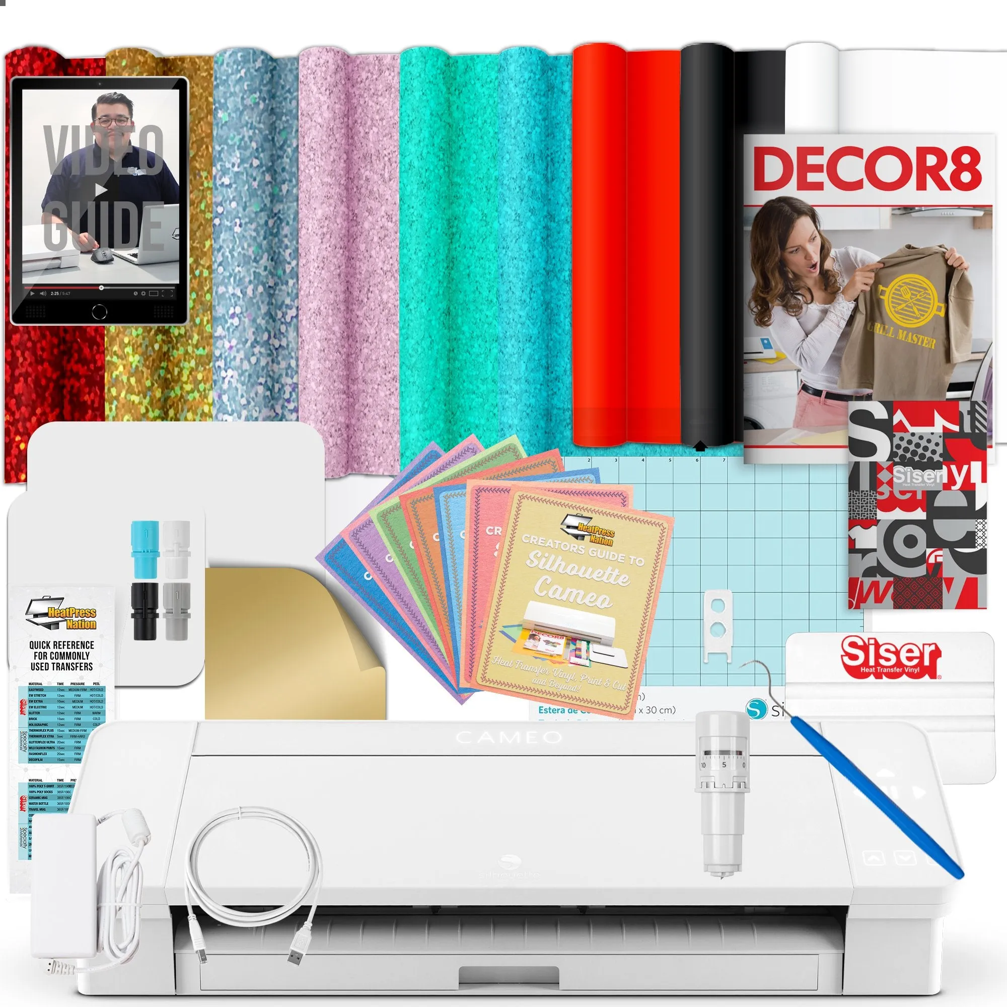 Silhouette Cameo 4 Siser HTV Variety Pack Bundle