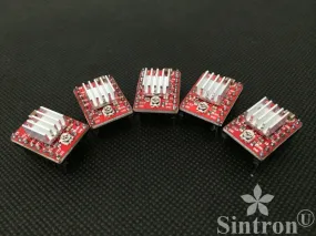 [Sintron] 5 Pcs A4988 StepStick Compatible Stepper Motor Driver Module with Heat Sink for 3D Printer Controller RAMPS 1.4 Arduino Mega Pololu Shield Arduino RepRap (A4988*5)