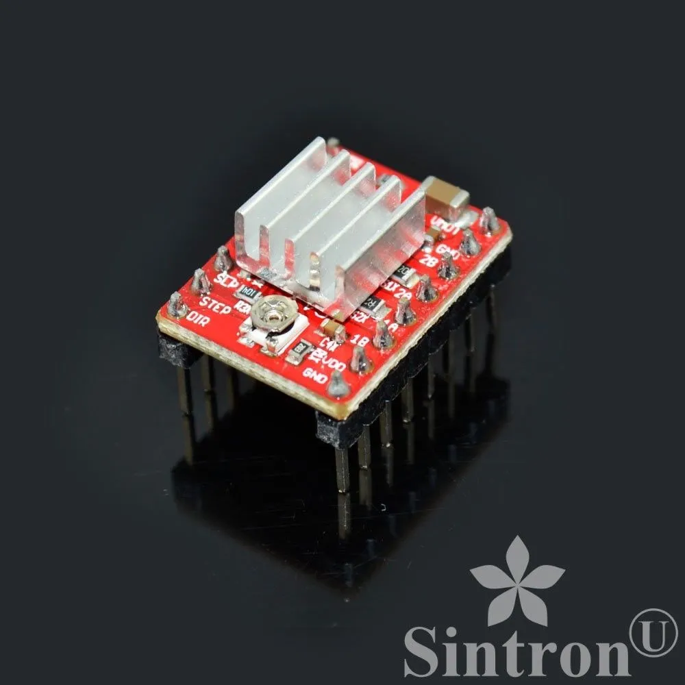 [Sintron] 5 Pcs A4988 StepStick Compatible Stepper Motor Driver Module with Heat Sink for 3D Printer Controller RAMPS 1.4 Arduino Mega Pololu Shield Arduino RepRap (A4988*5)