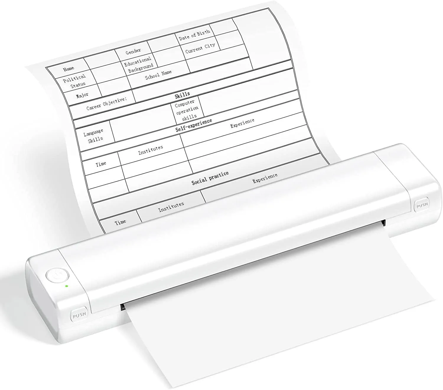 Small Mini Homework Paper Ink-free Office Portable A4 Thermal Wrong Question Printer
