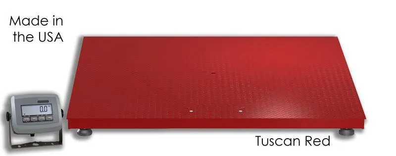 SOL-WH44 4 x 4 5000 lb Floor Scale - SOL-WH44 Tuscan Red