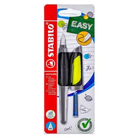 STABILO EASYbuddy Ergonomic Refillable School Fountain Pen 'M' Nib Black/Lime