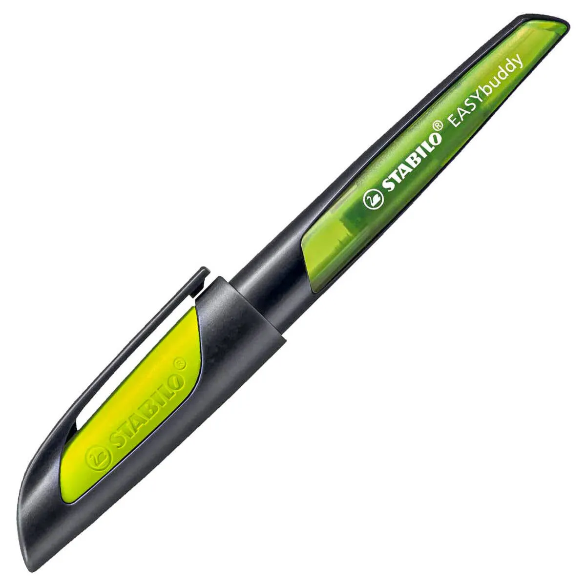 STABILO EASYbuddy Ergonomic Refillable School Fountain Pen 'M' Nib Black/Lime