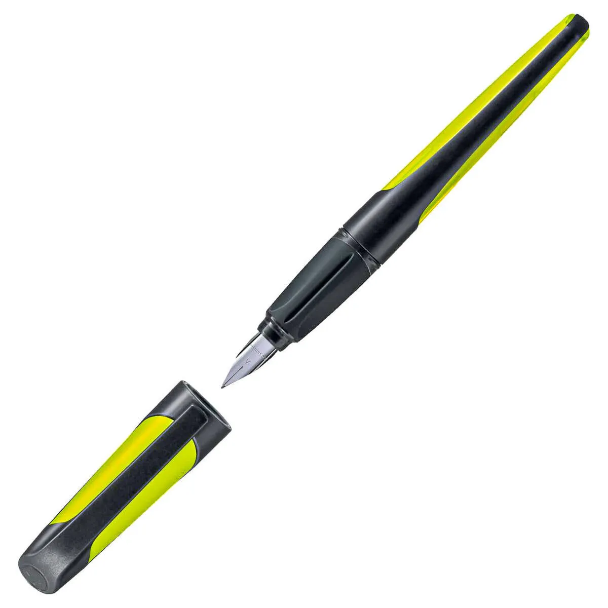 STABILO EASYbuddy Ergonomic Refillable School Fountain Pen 'M' Nib Black/Lime