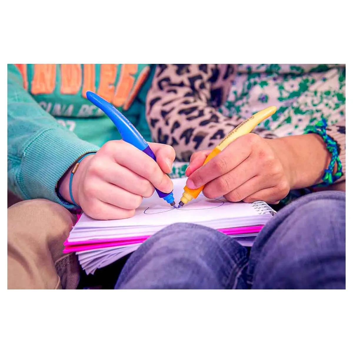 STABILO EASYoriginal Refillable Handwriting Rollerball Pen Dark/Light Blue Right Handed Grip