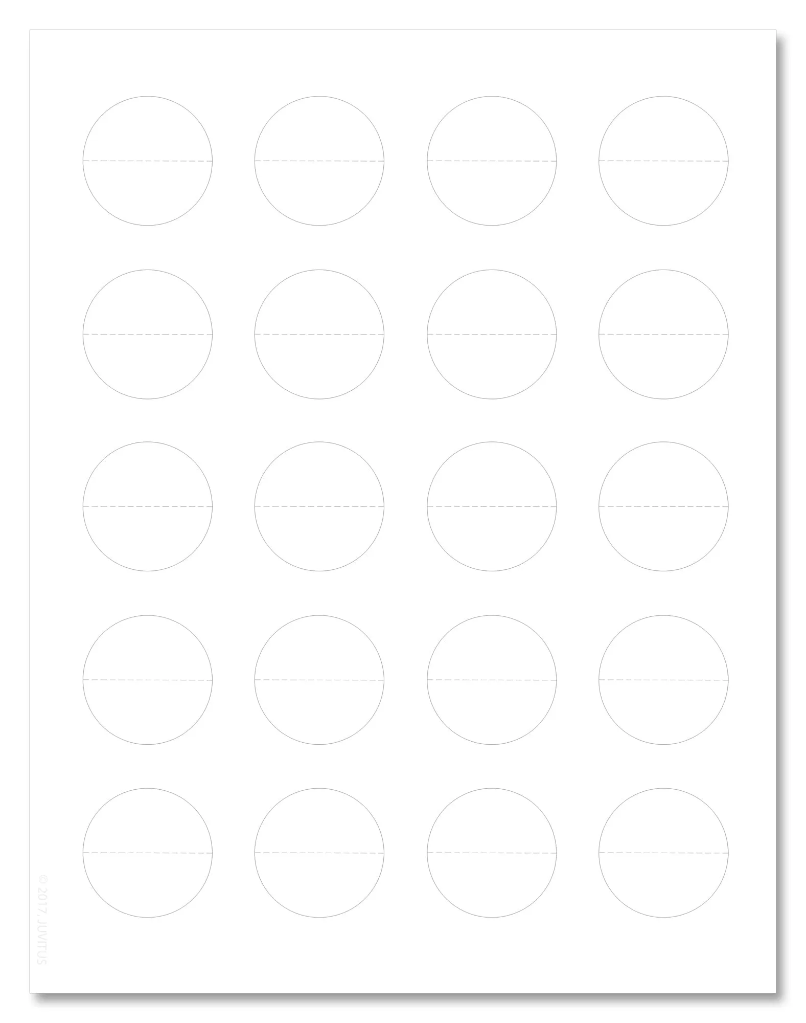 Standard White Matte Round Perforated Center Seal Labels, 1.5 Inch Diameter, With Downloadable Template and Printing Instructions, 10 Sheets, 120 Labels (XP15)