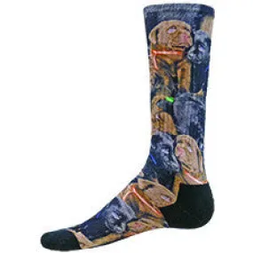 Sublimated Labrador Retriever Puppies Sport Socks (Unisex)