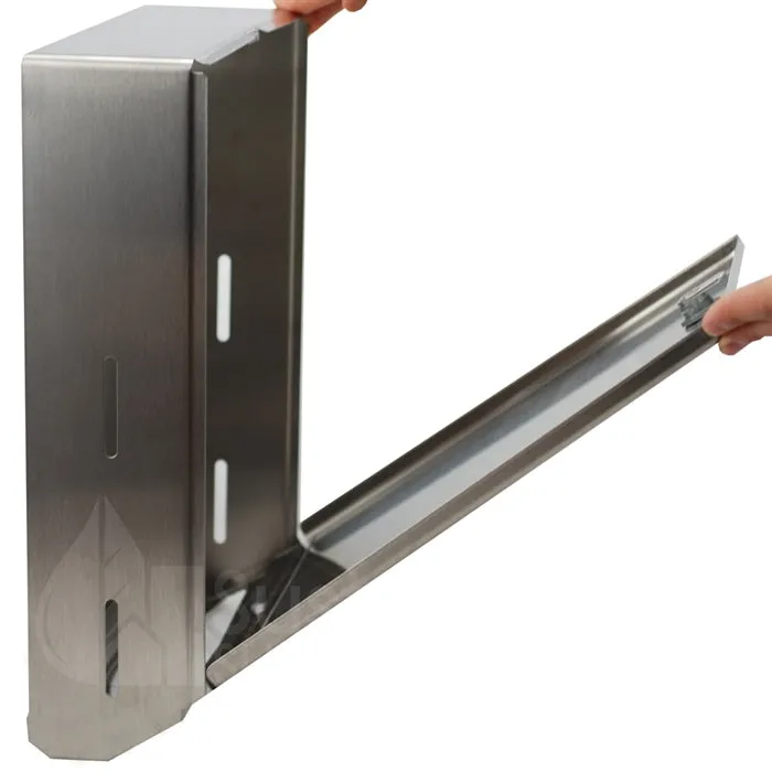 Sustainable Supply, MPTD200 Commercial Metal Paper Towel Dispenser, Multi-Fold & C-Fold