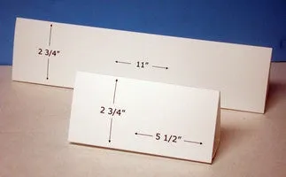 Table Tent Cards Horizontal Format