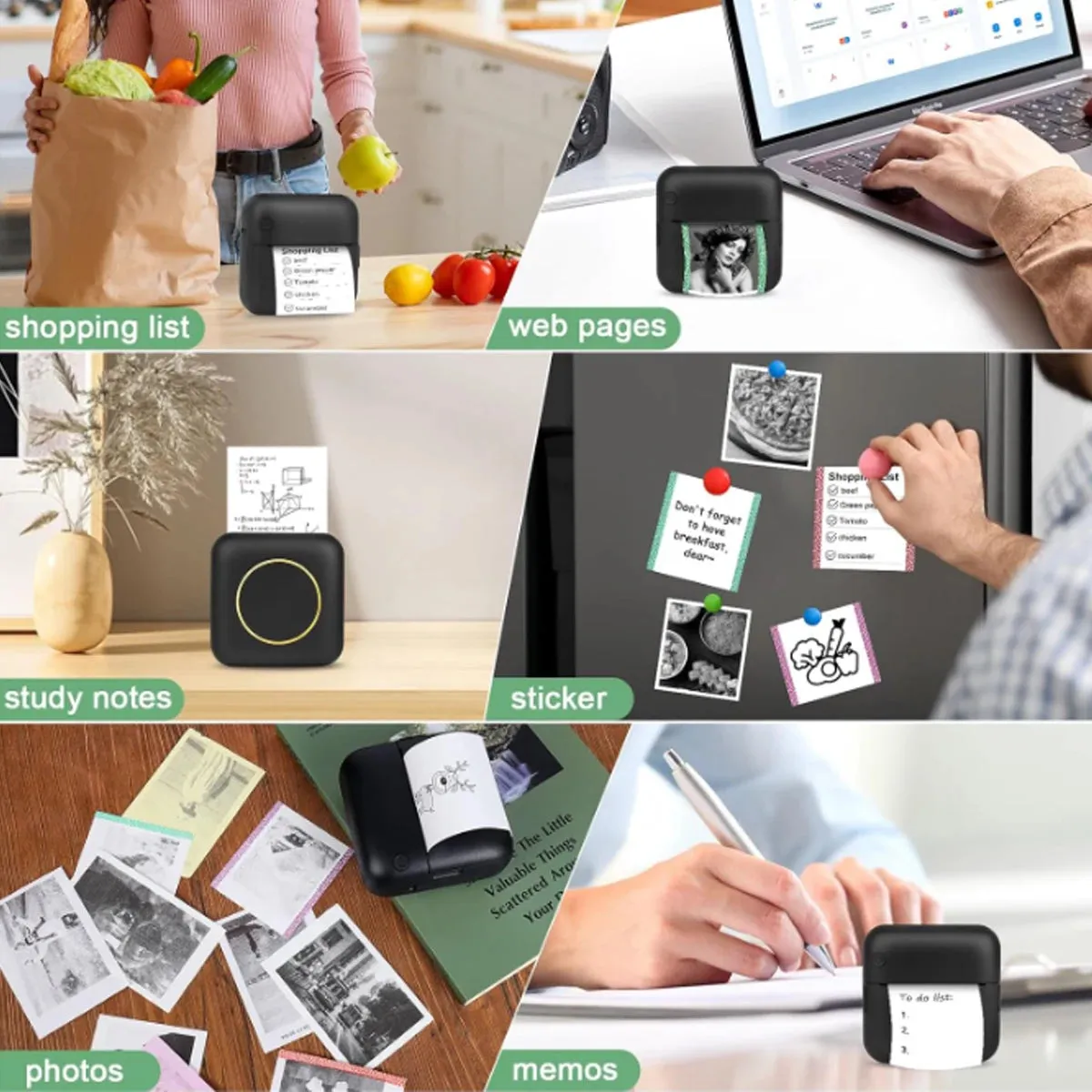 Thermal Mini Printer - Portable Inkless Bluetooth Printer