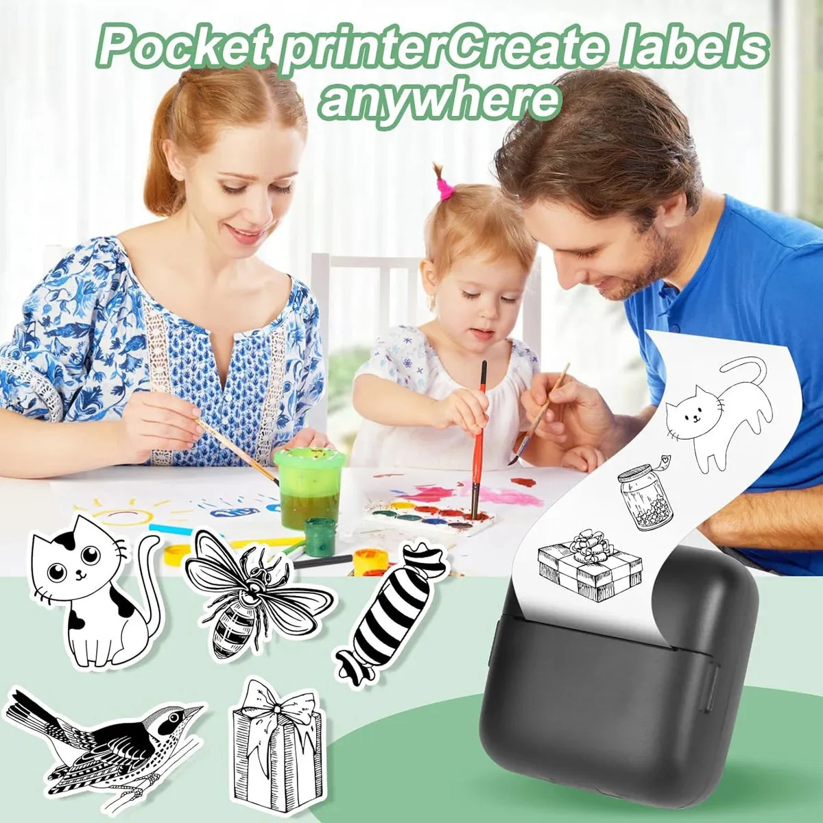 Thermal Mini Printer - Portable Inkless Bluetooth Printer