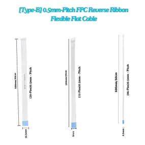 [Type-B] 0.5mm-Pitch FPC Reverse Ribbon Flexible Flat Cable