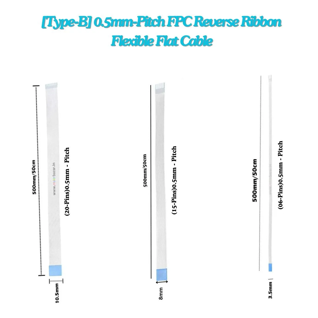 [Type-B] 0.5mm-Pitch FPC Reverse Ribbon Flexible Flat Cable