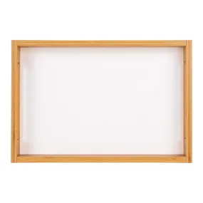 Unisub Large Modern Natural Wood Serving Tray w/ 11.31" x 17.13" Sublimatable Hardboard Insert