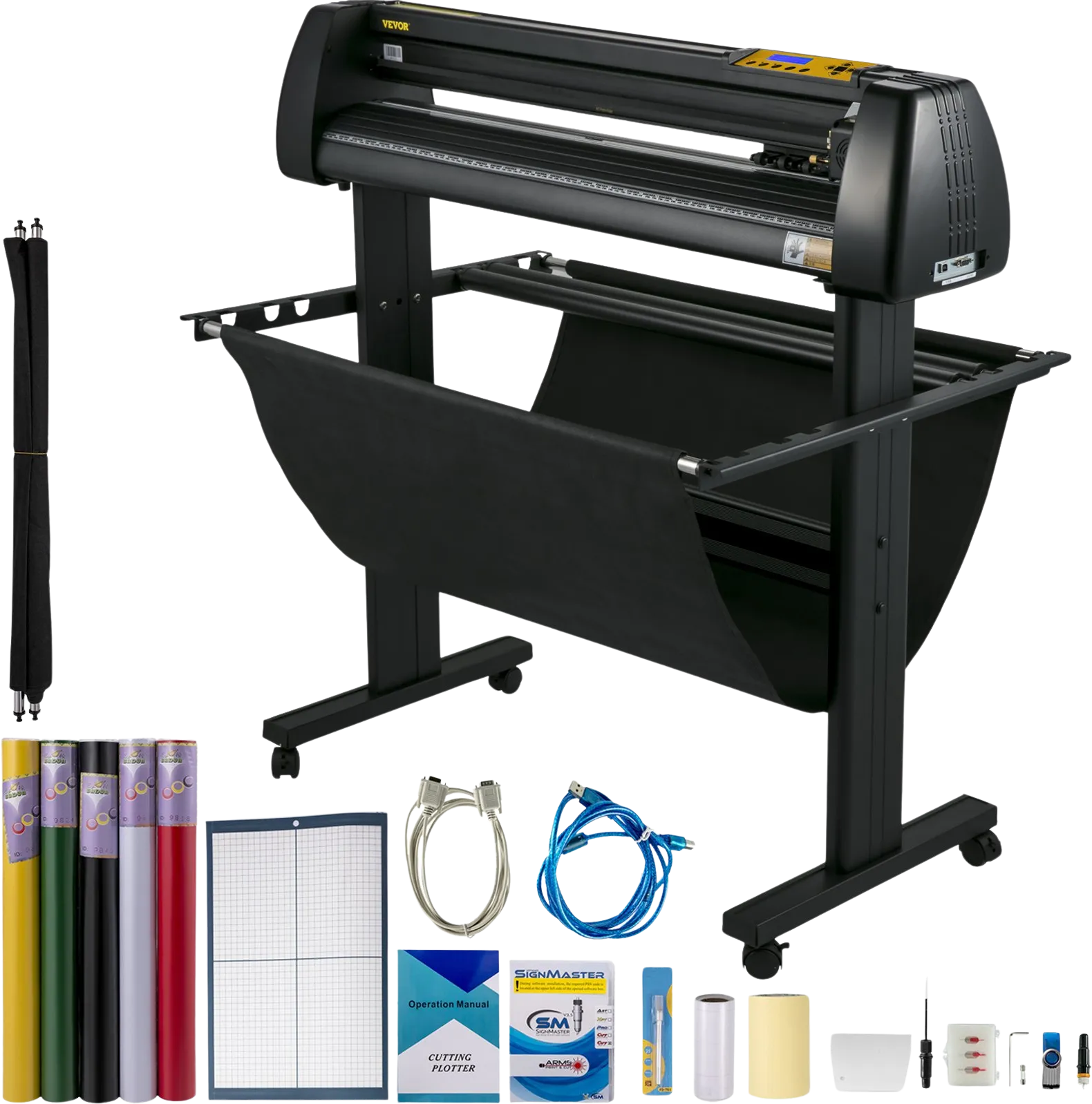 Vevor Vinyl Cutter Machine 34" Plotter Printer U-Disk with Accessories & Floor Stand New