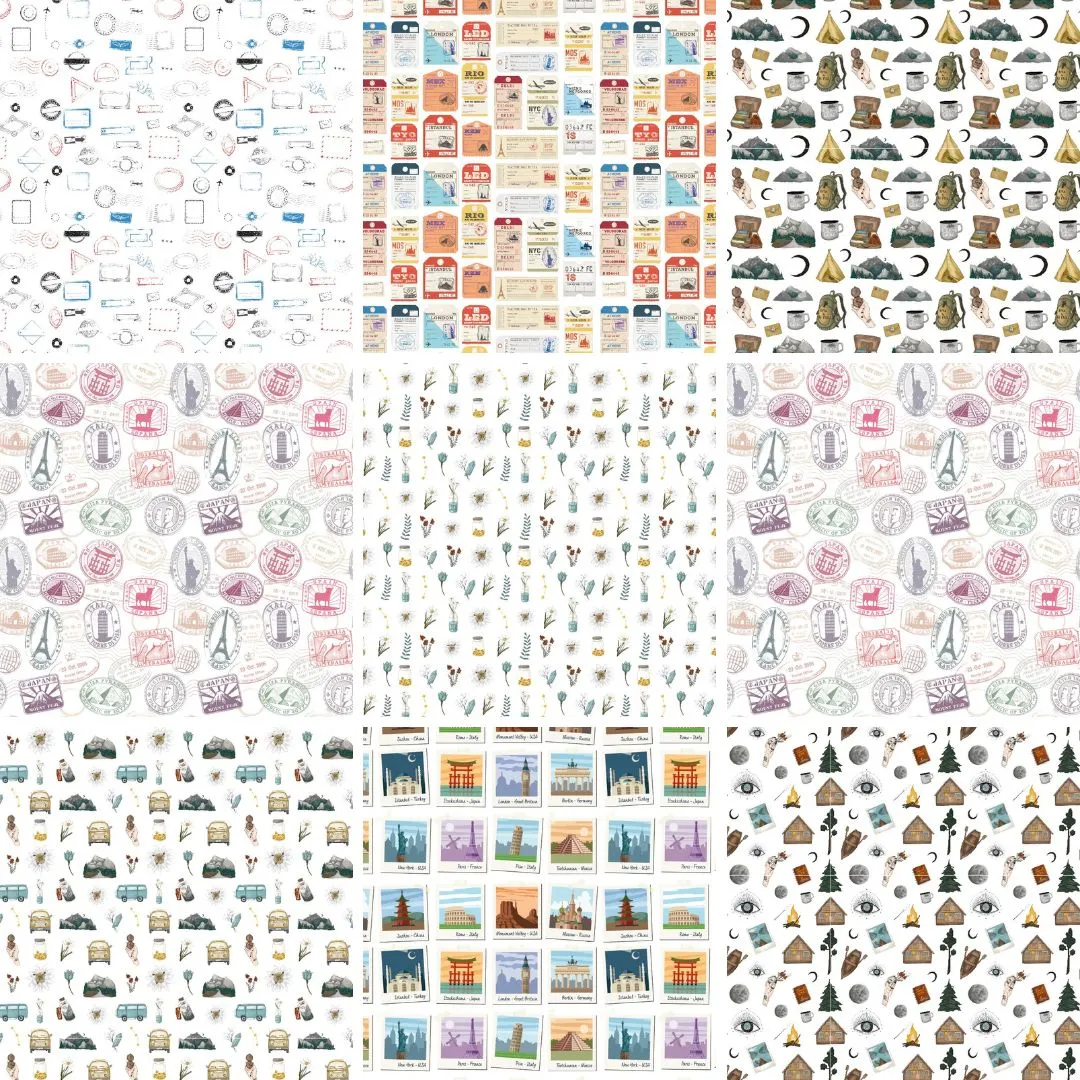 Wander Scrapbook Paper Digital Download