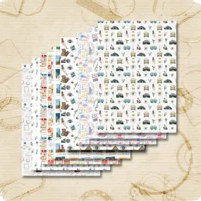 Wander Scrapbook Paper Digital Download