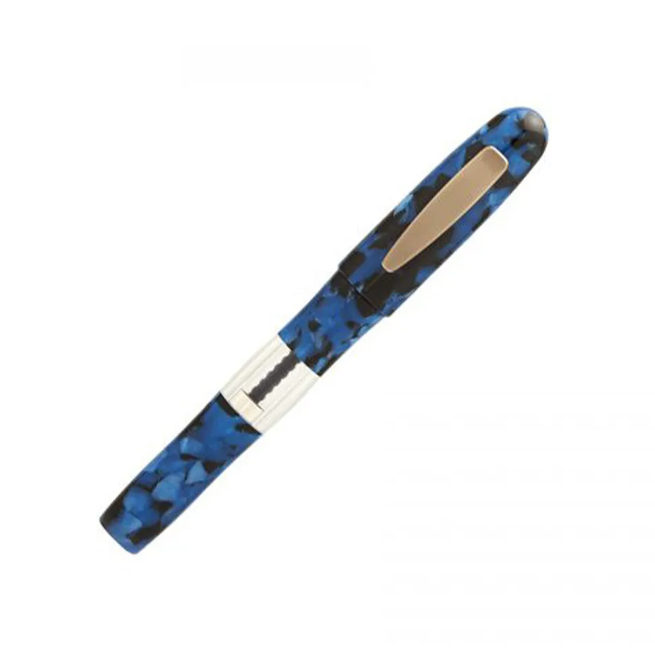 Yookers Gaia Fibre Tip Pen Blue/Black Marble Resin 1.0mm