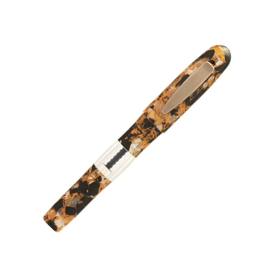 Yookers Gaia Fibre Tip Pen Orange/Black Marble Resin 1.0mm