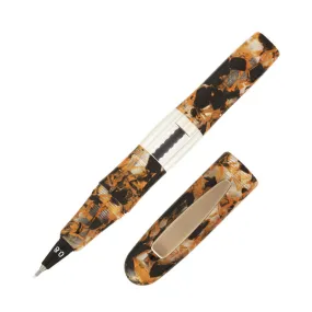 Yookers Gaia Fibre Tip Pen Orange/Black Marble Resin 1.0mm