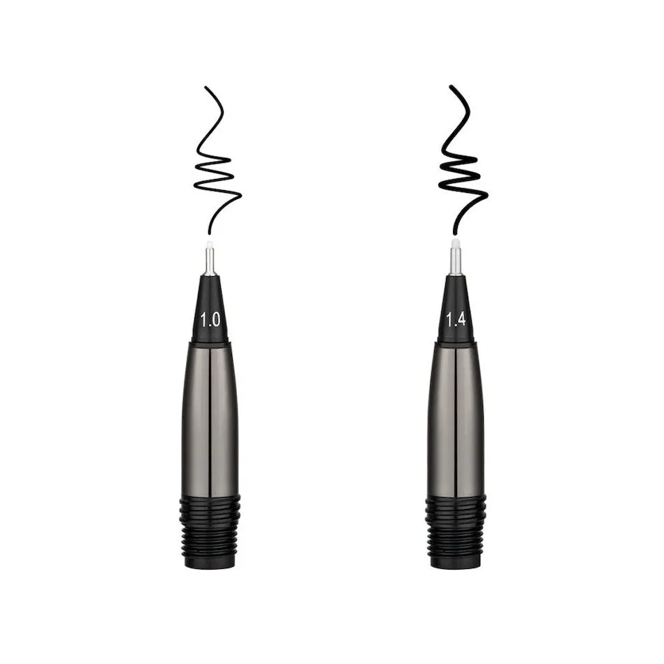 Yookers Metis Fibre Tip Pen Grey Silver Grid 1.0mm