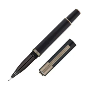 Yookers Metis Refillable Fibre Tip Pen Matt Black with Gunmetal Trim 1.0mm