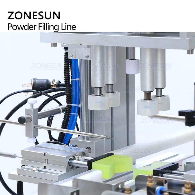 ZONESUN ZS-FAL180P9 Automatic Powder Filling Capping Labeling Machine Production Line